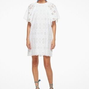 Kate Spade Eyelet Shift Dress Spice Things Up, White Lace Size S NEW